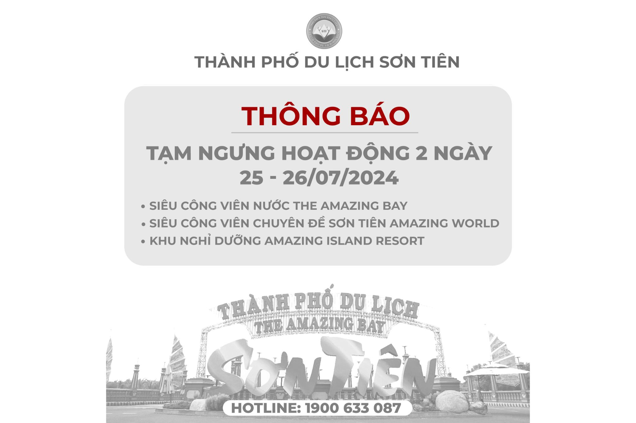 THÔNG BÁO TẠM NGƯNG CÁC HOẠT ĐỘNG VUI CHƠI GIẢI TRÍ