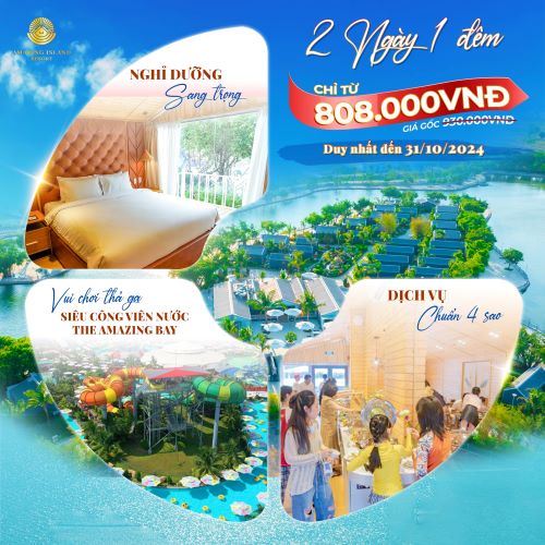 Ưu đãi "Bao đã - Chưa từng có" tại Amazing Island Resort: Kỳ nghỉ 2N1Đ chỉ với 808K