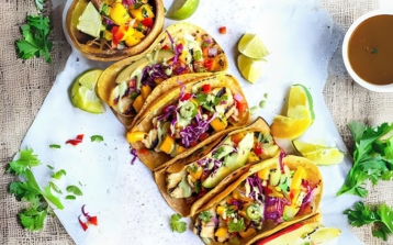 "Banh Mi" Tacos with Grilled Marinated Lemongrass Beef